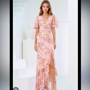Yumi Kim Floral Pink Dress NWT